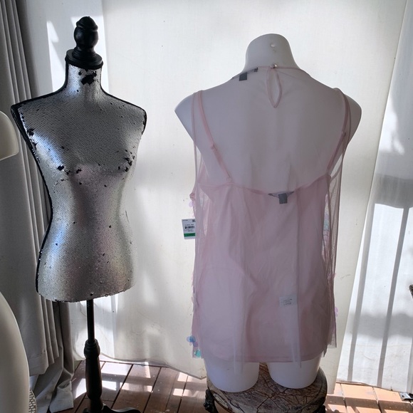 NWT INC SEQUINED SHEER TANK TOP - Large - Picture 4 of 4